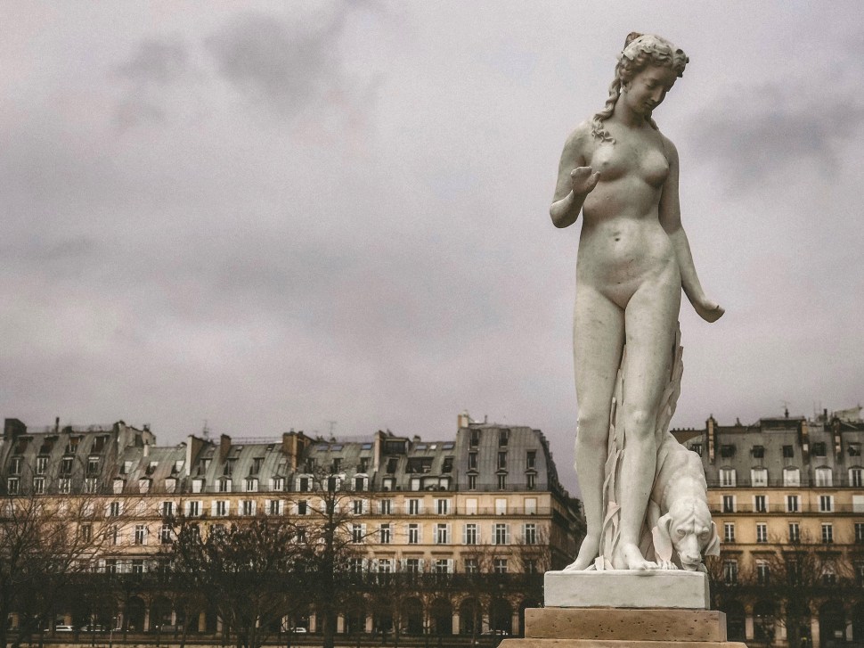 Statue in Tuileries Gardens, Paris France